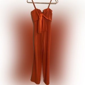 Orange dressy pant jumpsuit